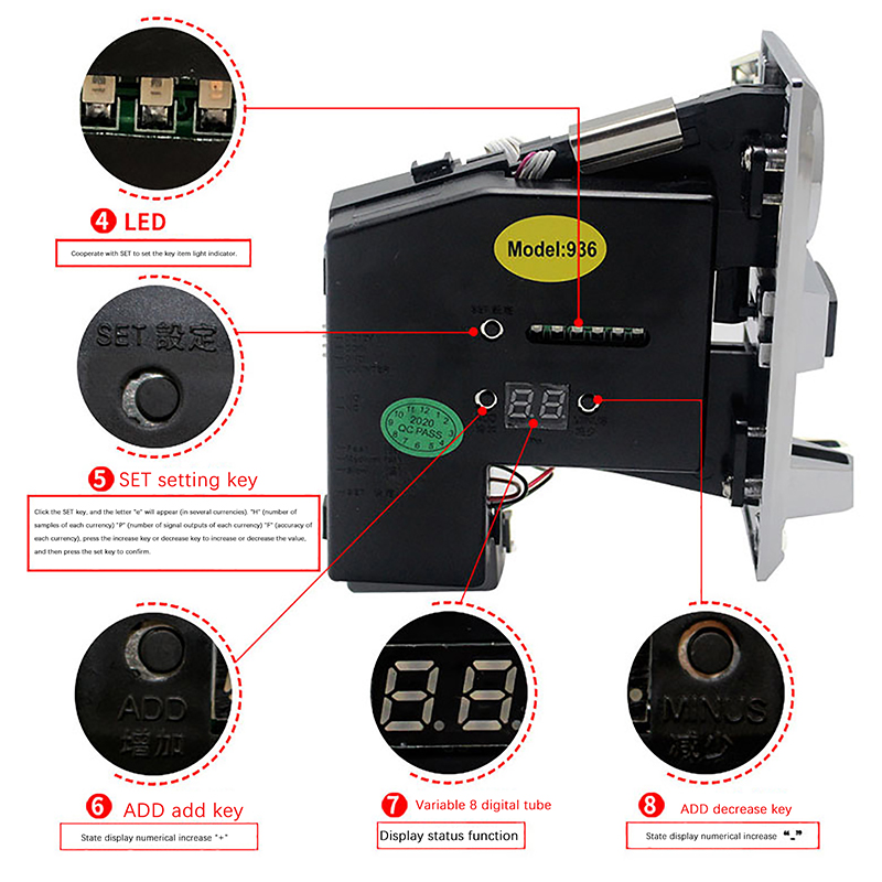 1Pc 616 Multi Coin Slot Accept - Arcade Games And Vending review and price
